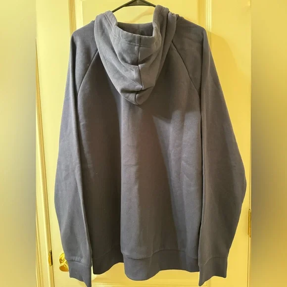 NWT Under Armour ColdGear Rival Fleece Fitted Full Zip Hoodie Navy Blue Men's XL - Picture 2 of 7